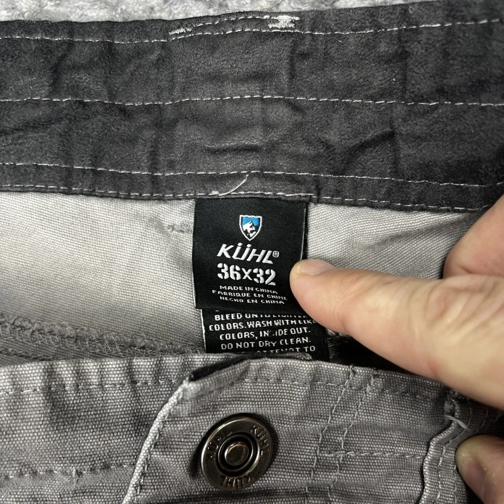 Kuhl Kanvus Jean Pants Mens 36x32 Gray Patina Dye Outdoor Workwear Gorpcore